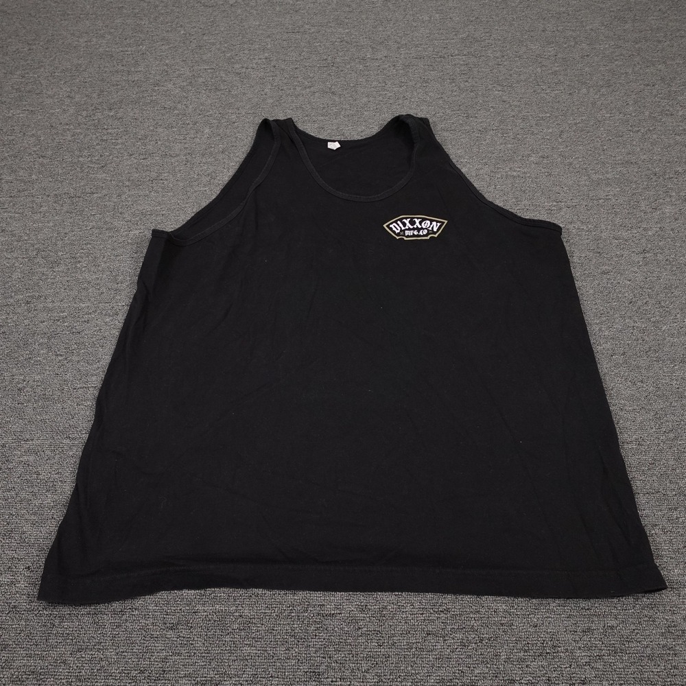 Dixxon Shirt Mens 2XL Black Sleeveless MFG‎ Co Logo Graphic Tank Tee Casual